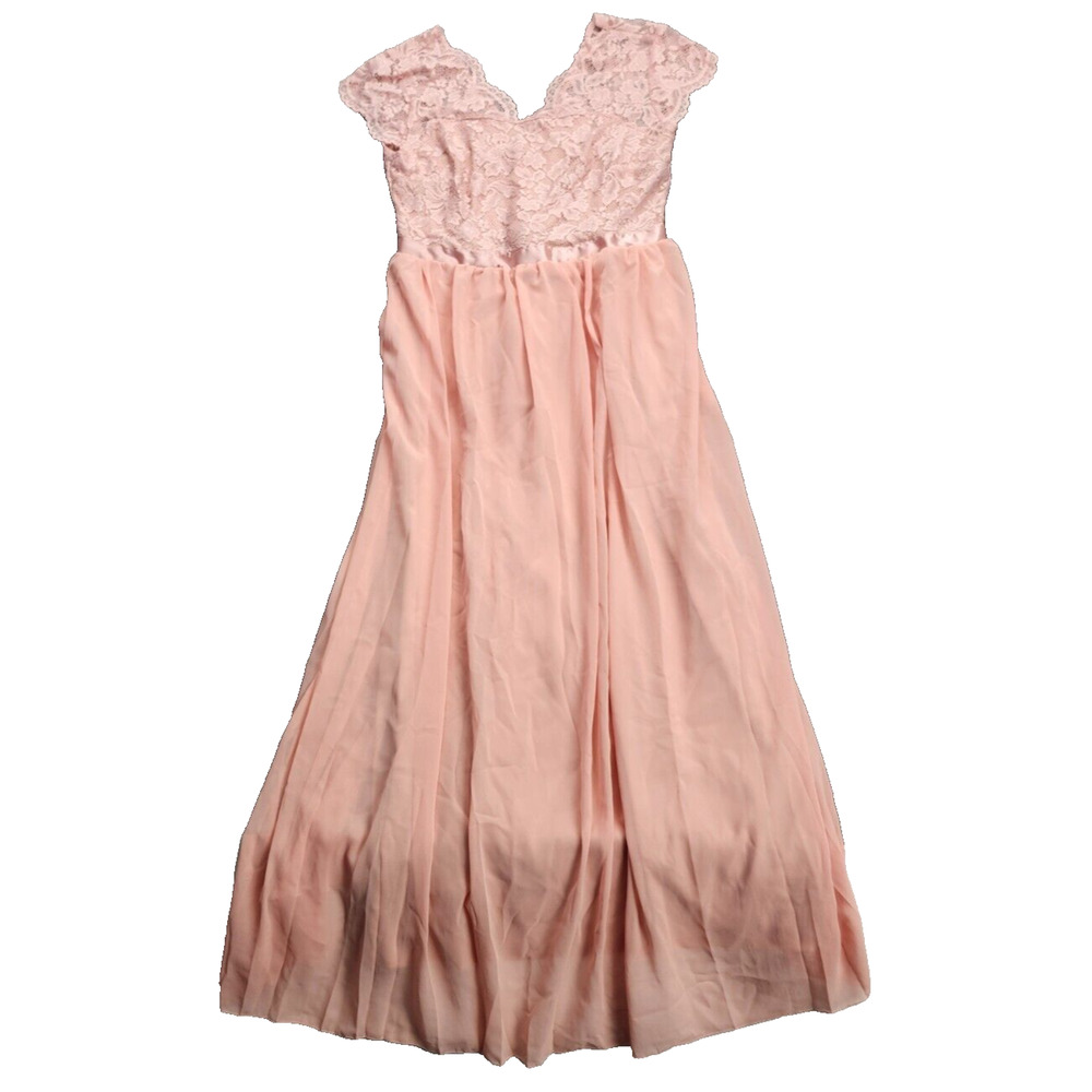 Elegant Pink Lace Women's Dress